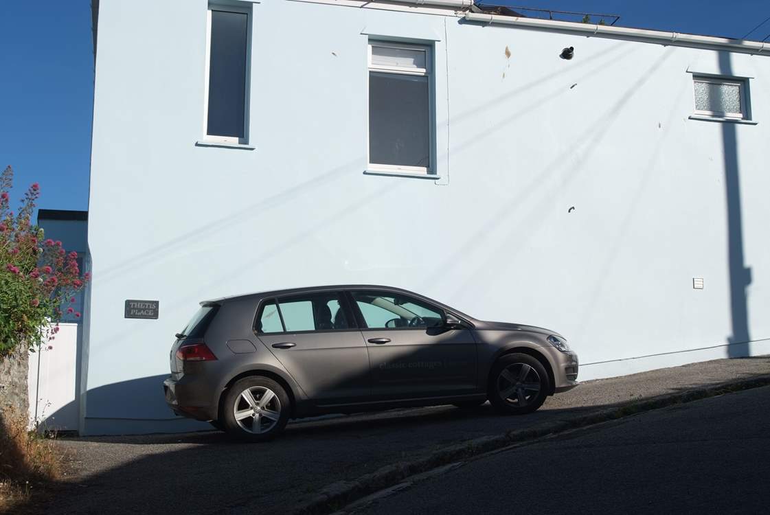 Parking for one car right outside the front door.