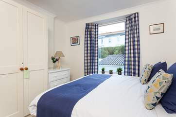 This lovely bedroom is on the first floor (Bedroom 2).