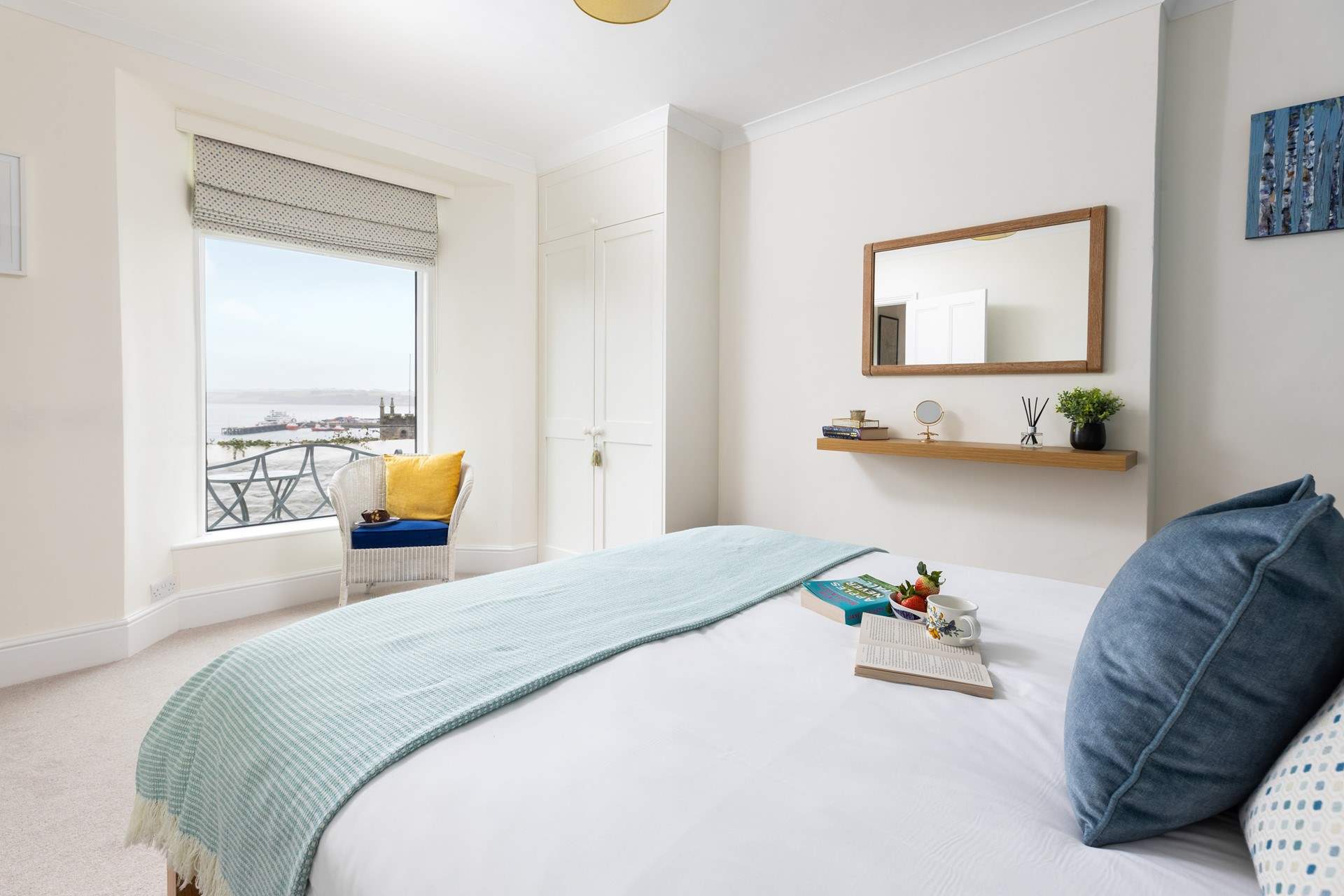 Bedroom 1 is on the ground floor and shares the fabulous views.