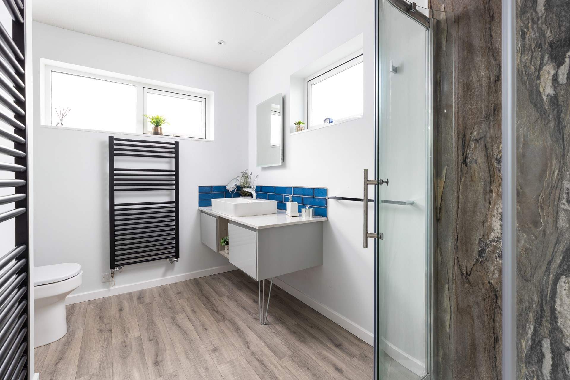 The stylish family shower-room.