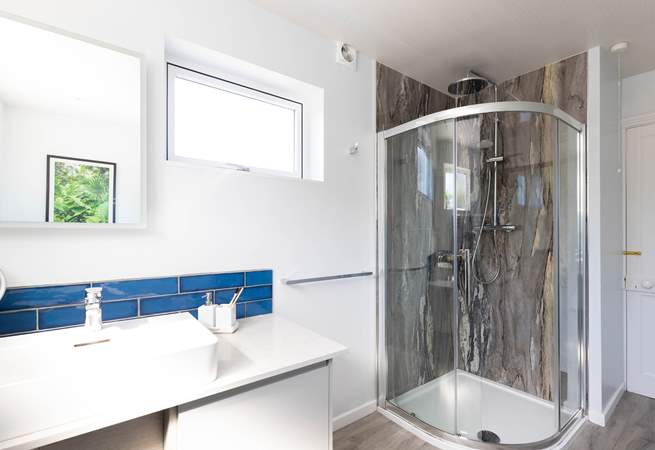 The family shower-room on the first floor is light and airy. 