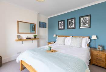 Calming blue tones for a restful nights slumber. 