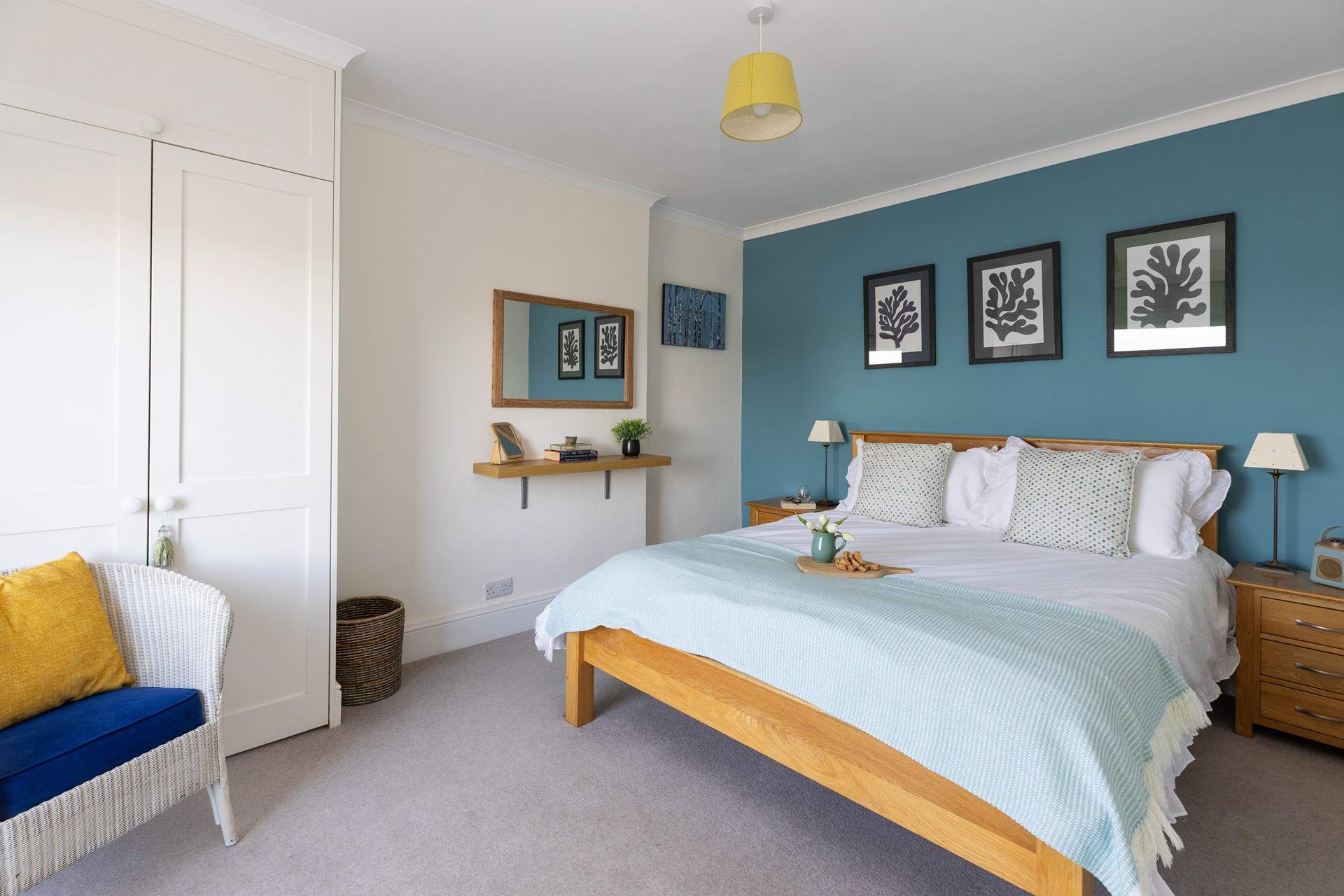 Relax in style in the king-size bed. 