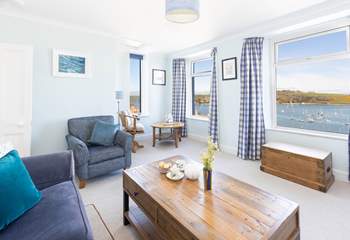 All the seats in the sitting-room boast a view. 