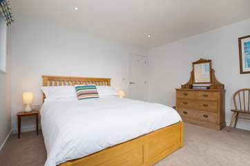 Another double bedroom with Juliet balcony and views over the nature reserve.