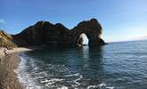 Impressive Durdle Door on the World Heritage Jurassic Coast, just 12 miles from Beehive Cottage. - Thumbnail Image