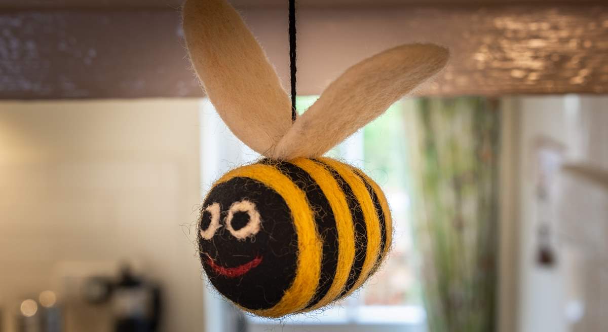 Bee careful to not bump your head on the low lintels! These super sweet bees will help to remind you to take care.