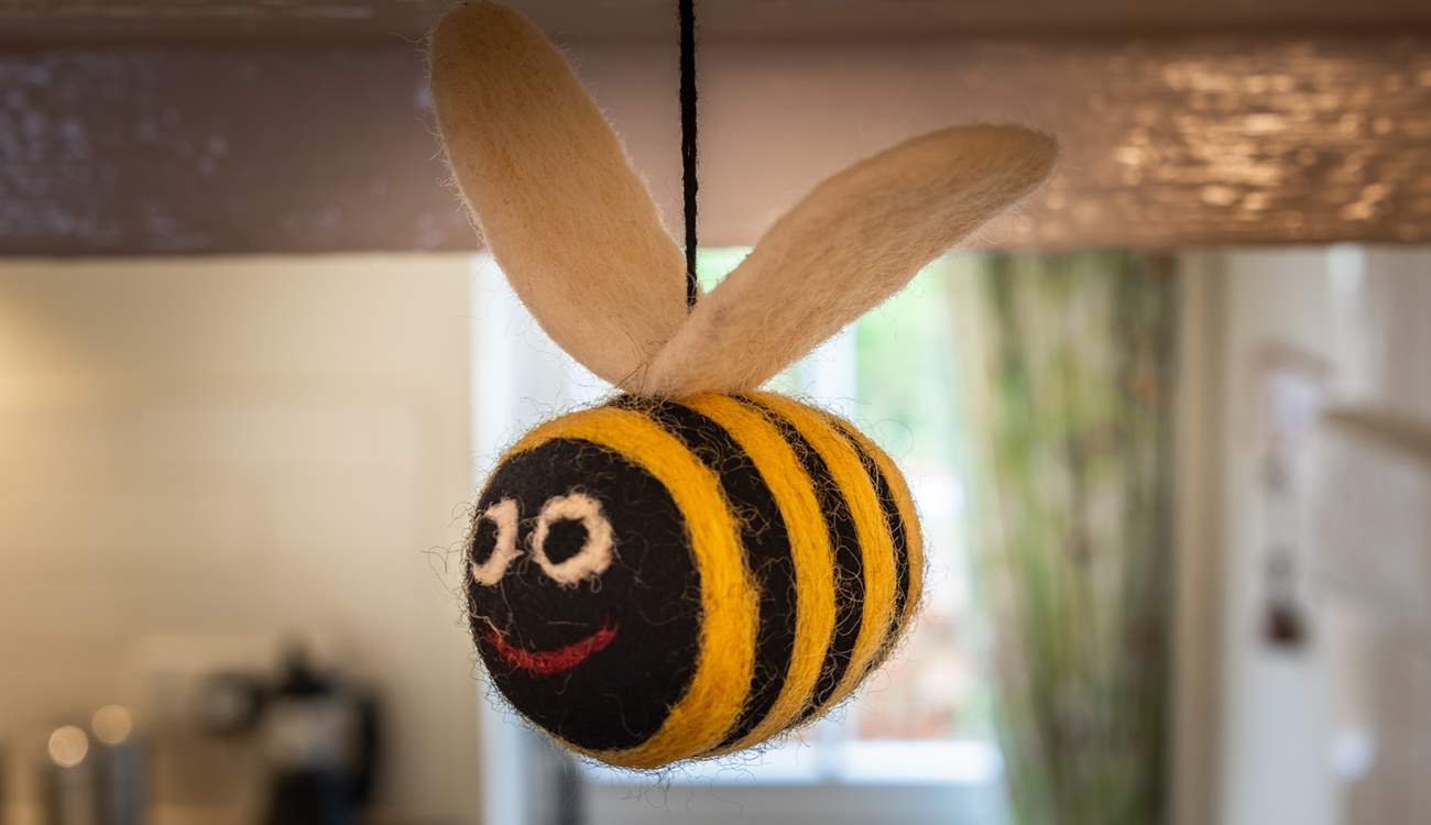 Bee careful to not bump your head on the low lintels! These super sweet bees will help to remind you to take care.
