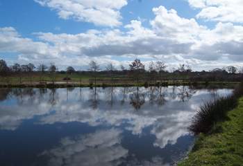 The views over the other fishing lakes from the house.