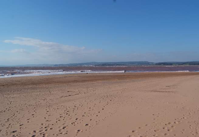East Devon has some wonderful beaches - this is sandy Exmouth - stretching all along the World Heritage Jurassic Coast.