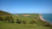 This is the coastline from the iconic Golden Cap landmark just over the border into Dorset.