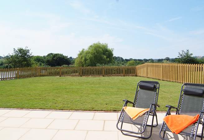 This is your fully enclosed garden.  A little child proof gate opens onto a path to the the lake. 