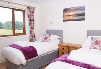 The twin bedroom is also on the first floor, as is the family bathroom which has a bath and a shower.