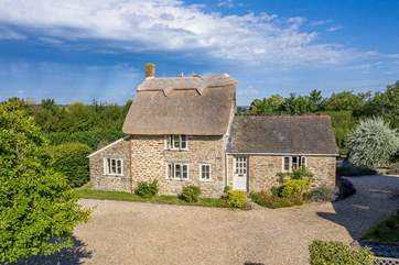 Pound Farm Cottage has its own driveway (just to the right of this photograph) and plenty of space to park in front of the cottage.