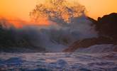 Stormy evening seas at Rinsey. - Thumbnail Image