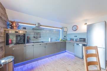 The well-equipped kitchen-area on the first floor.