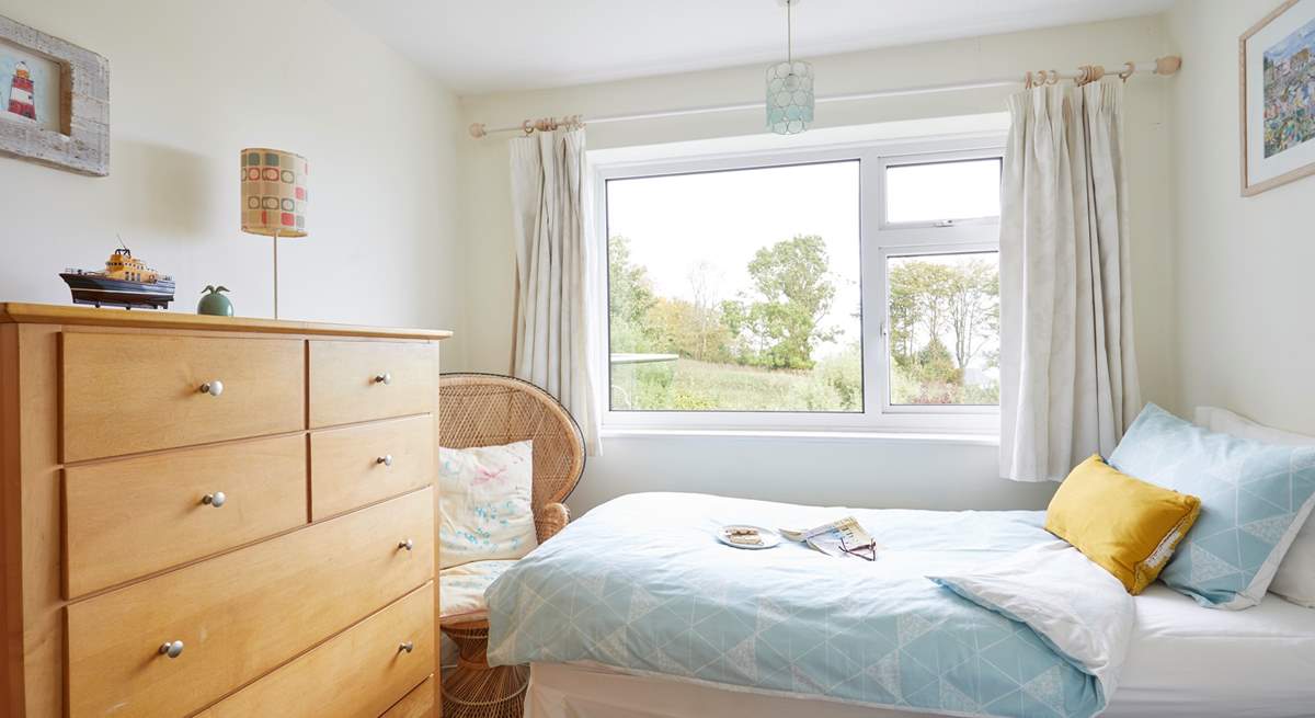 The lovely views can also be admired from the twin bedroom. 