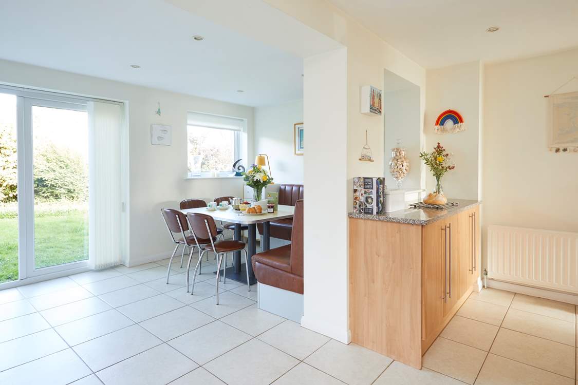 Open the patio doors to the garden on those warm sunny days.