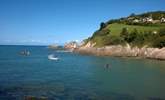 This is Combe Martin, with a lovely sandy bay - and in the distance the cliffs are where Exmoor meets the sea. - Thumbnail Image