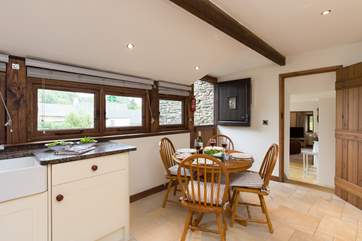 The stable-door is great for bringing in fresh air and sunlight to start the day.
