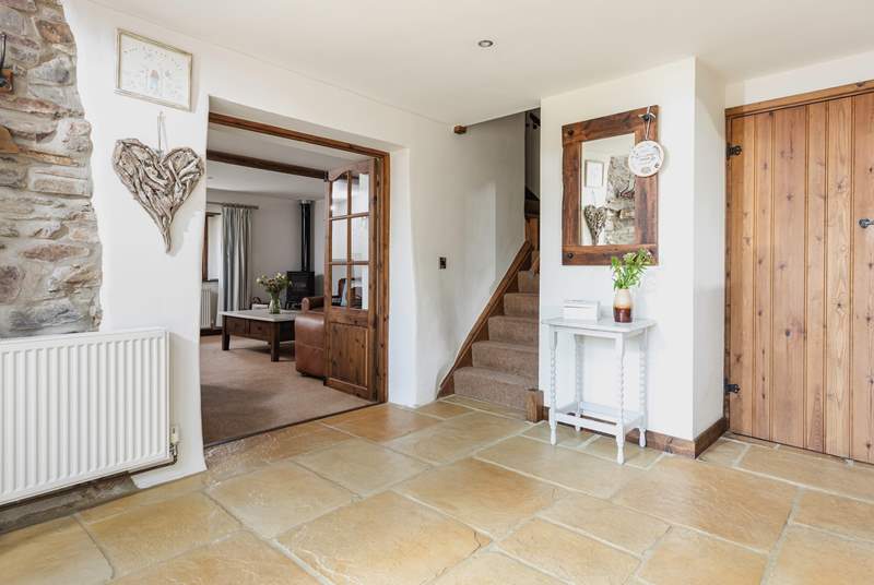 The entrance hall links the barn together benefitting from a downstairs WC.