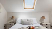 The high ceilings and beams add character to this top quality barn conversion.