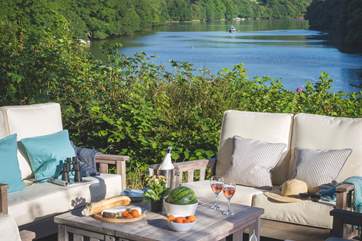 Relax in the sunshine and enjoy the views of the Polwheveral Creek whilst you dine together al fresco.