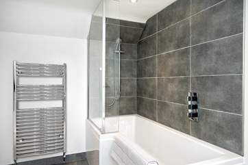 The modern bathroom.
