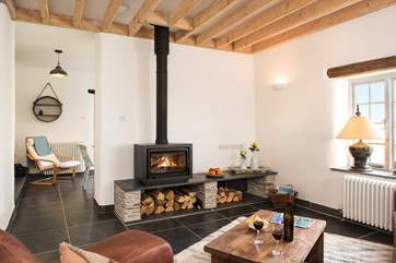 The tasty wood-burner is a welcome sight on those out-of-season breaks.
