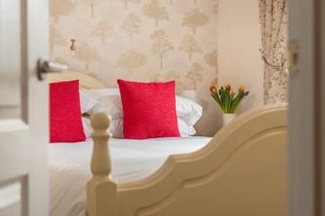 The cottage bedroom.