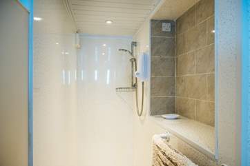 The spacious en suite shower-room.