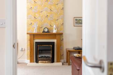 Snuggle around the toasty fireplace in the evenings.