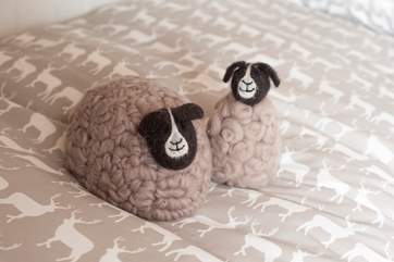 Some sweet little lambs on the bunk-beds.