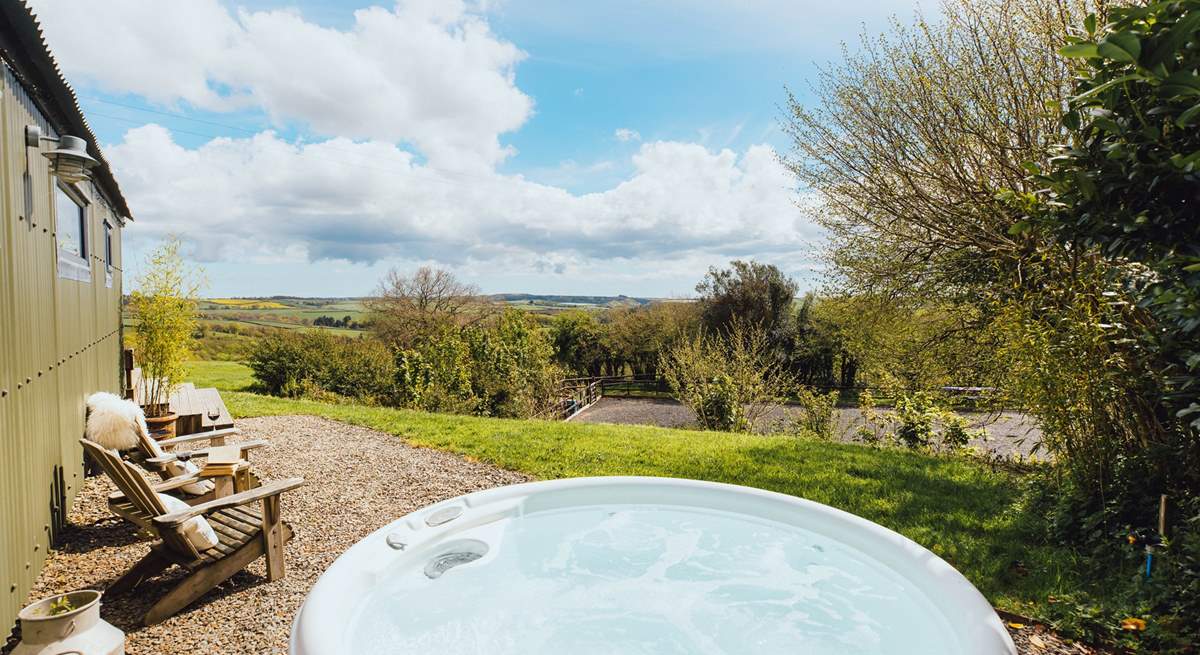 The hot tub is the perfect place to soak up the breathtaking views