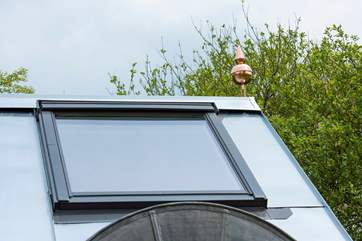 The skylight above the bed makes star-gazing a must!