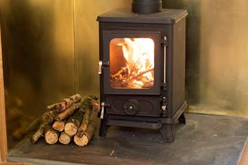 The roasty toasty wood-burner will keep you cosy.