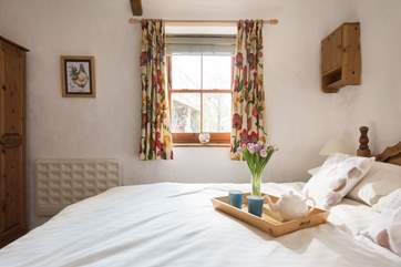 The lovely light bedroom.