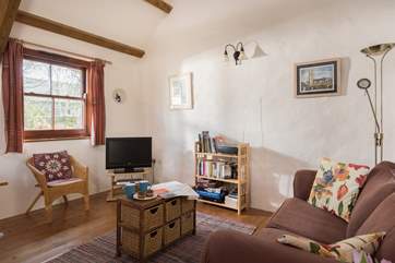 The dual-aspect living space is lovely and light.