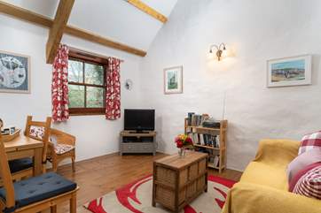 The dual-aspect living space is lovely and light.