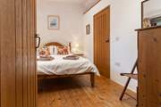 Calming tones in the bedroom.