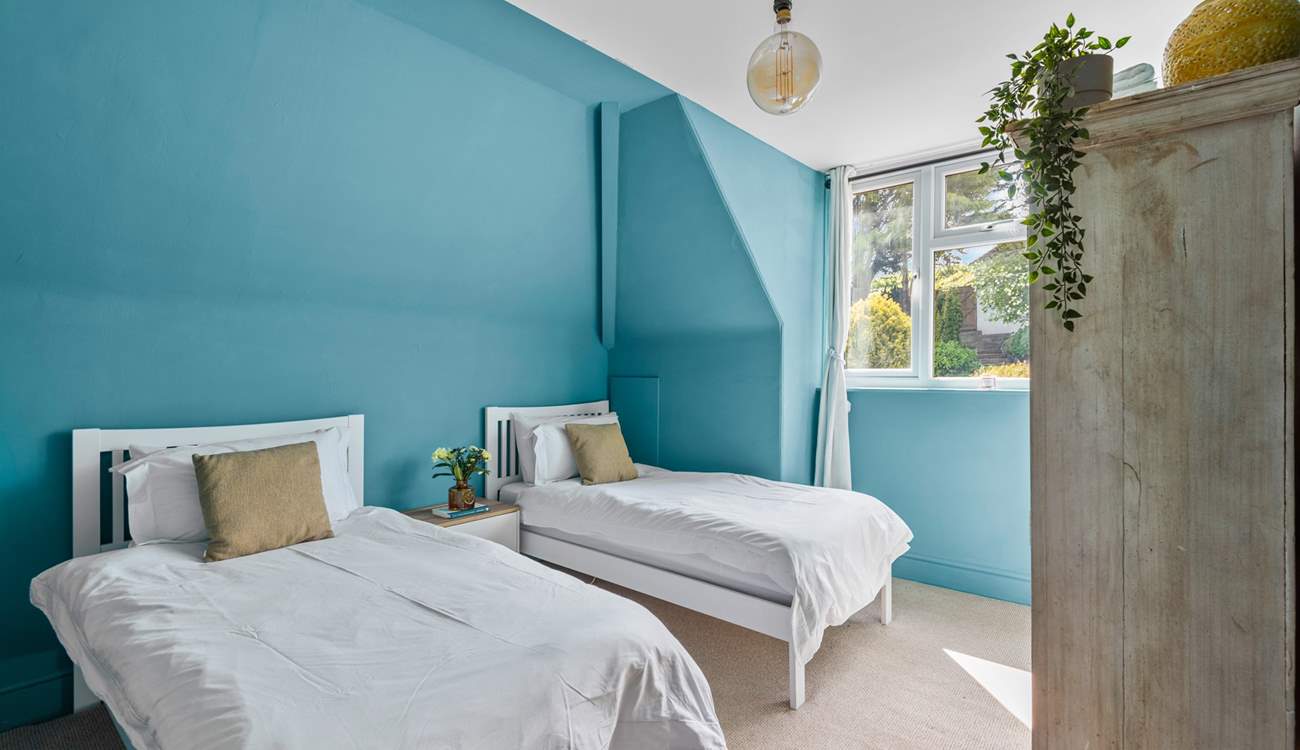 Bedroom 4 has twin beds, ideal for either children or adults.