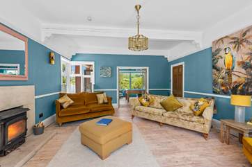 The sitting-room has oodles of space and a Smart TV so you can catch up on the latest movies.