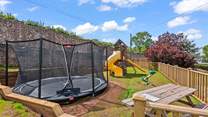 Bounce away the hours on the trampoline.