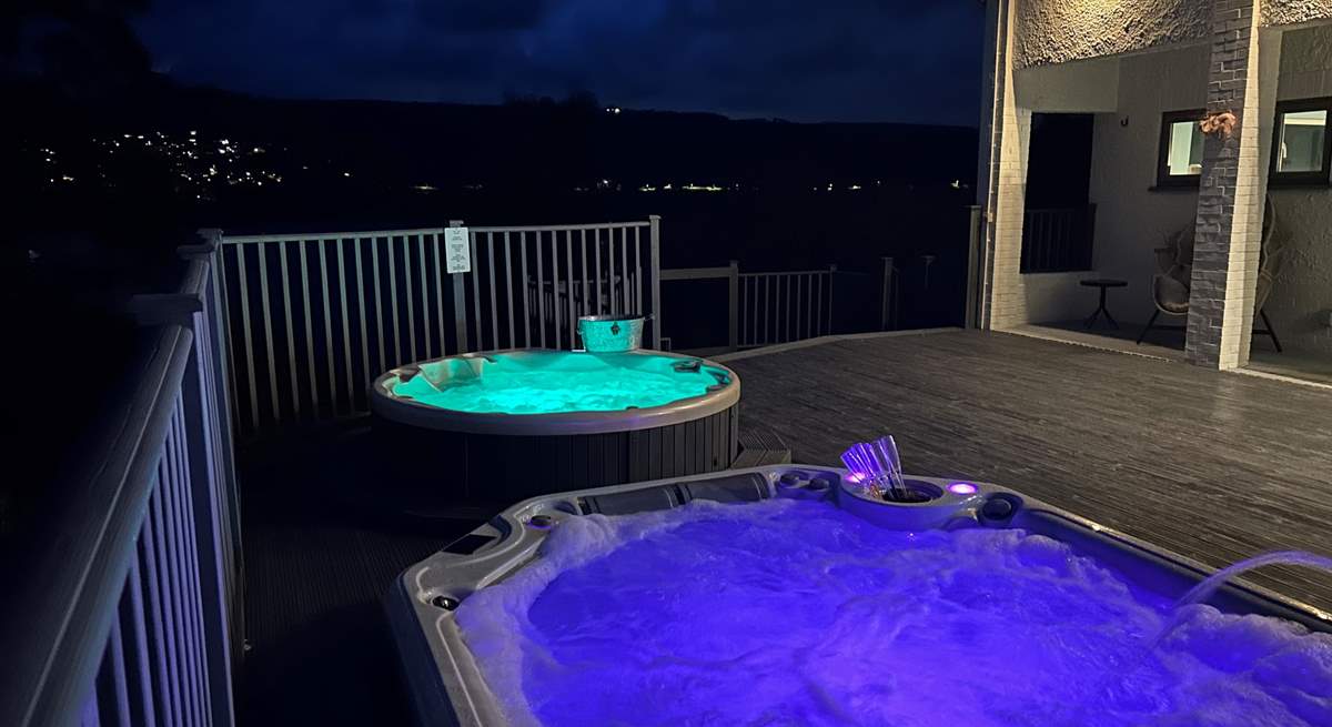 Bubbling away in the hot tubs is the perfect end to any day.