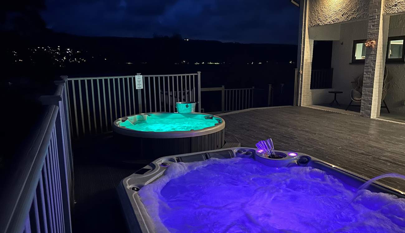 Bubbling away in the hot tubs is the perfect end to any day.