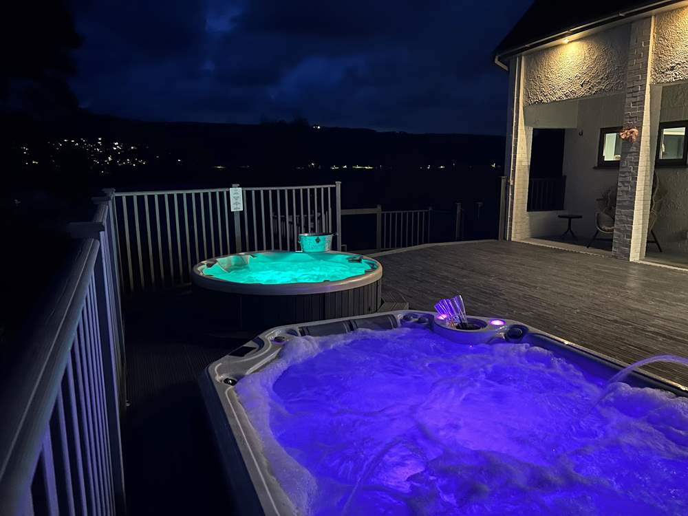 Bubbling away in the hot tubs is the perfect end to any day.
