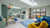 The glorious open plan living area. Such a colourful and vibrant enviroment.