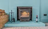 The chillier evenings are easily dealt with by this glowing wood-burner. - Thumbnail Image