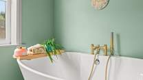 Relax in this fabulous tub.