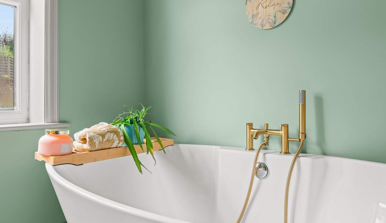 Relax in this fabulous tub.